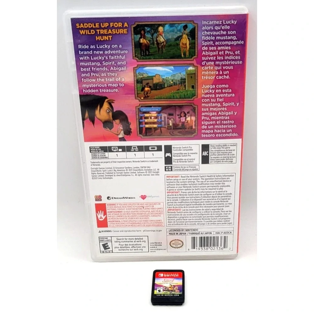 DreamWorks Spirit Lucky's Big Adventure‎ (Nintendo Switch, 2021) CIB COMPLETE